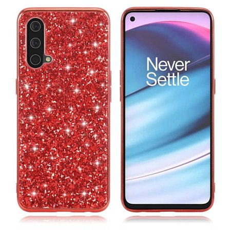 Glitter OnePlus Nord CE 5G skal - Röd