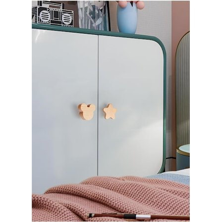 1pcs rabbit Wooden Hooks Cute Room Decor Animal Hook Wall Keychain Coat Hook Home Decoration Solid Wood Hook Hanger Kitchen Accessories