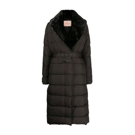 Twinset - Vinterkappor - Svart - Dam - Storlek: Xl, Dam, Storlek: XL
