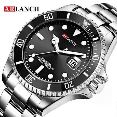 Arlanch Hot Sell Herre Quartz Klokke Topp Merke Luksus Mote Vanntett Klokker Rustfritt Stål Business Klokke Relogio Masculino