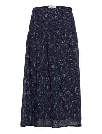 Recycled Polyester Skirt Knälång Kjol Multi/mönstrad Rosemunde