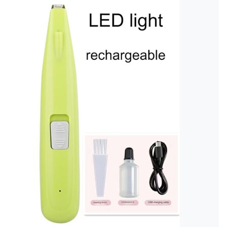 Elektrisk kæledyrs-hårtrimmer USB-opladelig ledningsfri hund- og kattehårtrimmer til hunde og katte poter øjne ansigtshår barbering fødder HKK