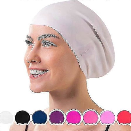 Vandtæt silikonebadehætte til langt hår - Voksenbadehætte til fletninger og dreadlocks fra Zekai