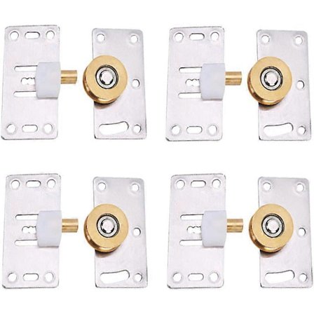 Skjutdörrsrullar, 4-pack skjutdörrsrullar för garderob, garderobsdörrshjul, möbelhjul