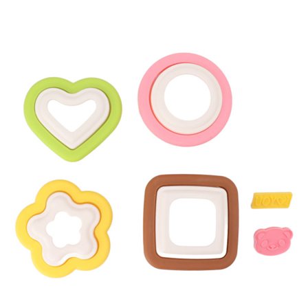 10-delt sett med smørbrødformkutter Blomst Hjerte Runde Bakeformer for kjøkken