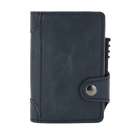 Korthållare Multifunktion Plånbok Aluminiumlegering Anti-stöld KreditkortsfodralBlå x-51#