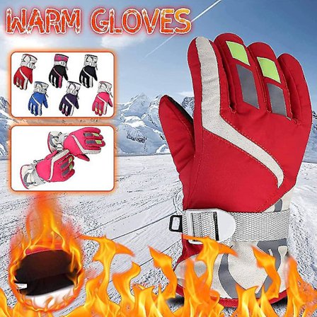 Skihansker for barn, vanntette, vindtette, vinterhansker for utendørs bruk i snø