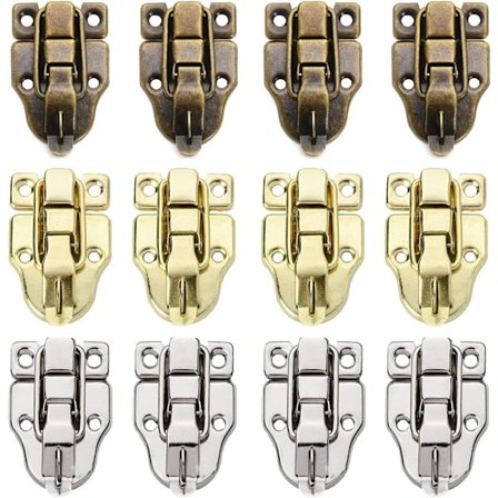 12 stk. Retro låse, trælåse, spændelåse, haspelåse, kasselåse B