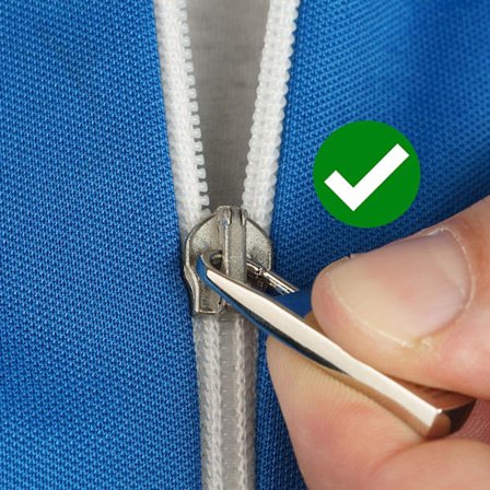 *Dragkedja Reparationspull, Set med 2 Silver Ersättning Dragkedja Flikar, Univer*