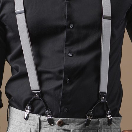 Úzké světle šedé šle for Men