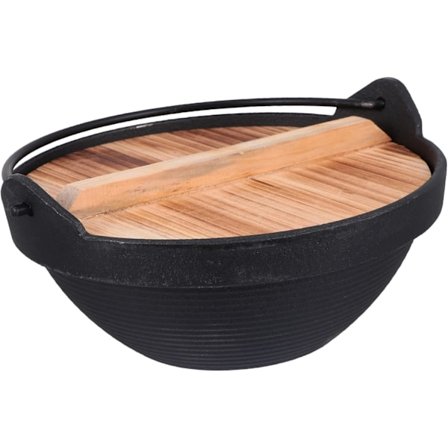 Utendørs Kasserolle Støpejern Gryte Lokk Multifunksjonell Suppegryte Lett å Rengjøre Camping Kokekar