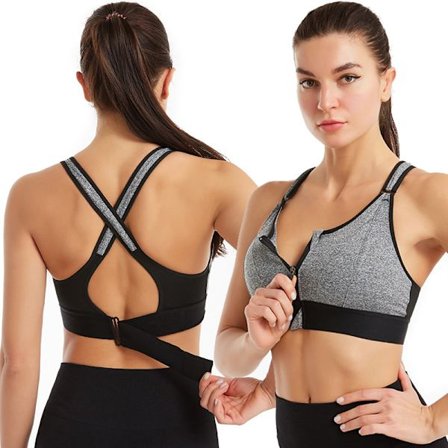 Dam sport-bh Tight Yoga Tank Front Dragkedja