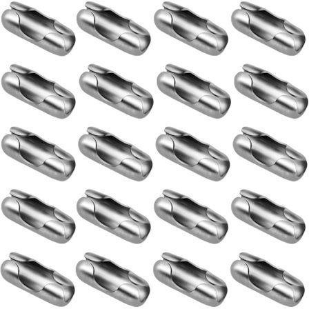 20 stk. Perlekædeforbindelsesstik 4,5 mm Perlekædeforbindelsesstik Udskiftning Perlekædeclipsforbindelsesstik Til Perlekæder Halskæder Armbånd 