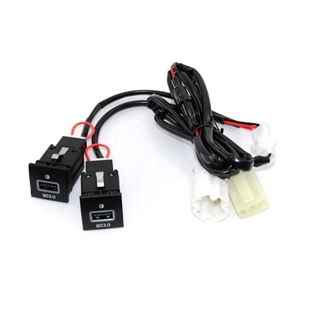 Billaddare Laddare uttag DOUBLE QC3.0 DOUBLE QC3.0