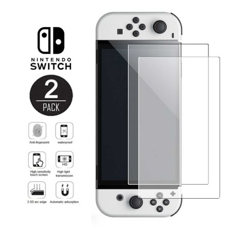 2 kpl Yhteensopiva Nintendo Switch OLED -näytönsuoja karkaistua lasia, läpinäkyvä