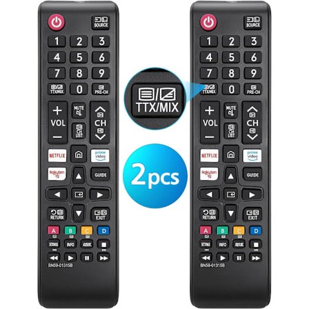 2-pack: Universalfjärrkontroll för Samsung TV BN59-01315B, ersättningsfjärrkontroll för Samsung Smart TV, Netflix Prime-Video Rakuten-TV