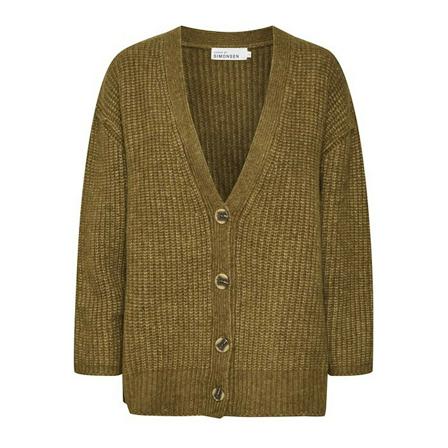 Karen by Simonsen Karen By Simonsen Gabriellekb Cardigan Strik 10104160 Antique Bronze Grøn, Dame Cardigans