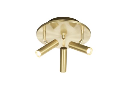 Aneta Lighting ARTIC takspot rund 3-lys, matt messing, 3 x 6W
