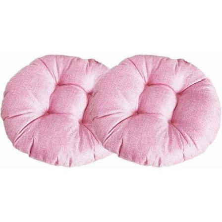 Rund Stolpute Sett med 2 Rosa 40x40x9cm Lin Pustende for Innendørs Utendørs Hage Terrasse