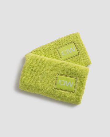ICANIWILL - Sweatbands 2-pack Lime - sportkleding van ICIW