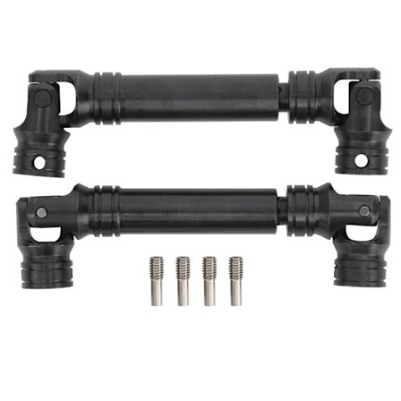 2 STK 90‐115mm Stål Multippel Spline Drivaksel for SCX10 III AXI03007 RC Bil Svart