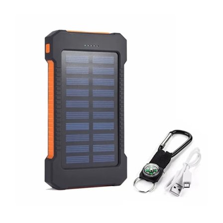 Soldriven Portabel Laddare 20000mAH Blå Blå