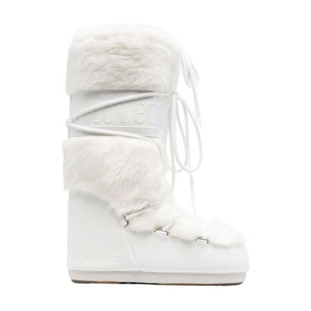 Moon Boot, Icon Faux-Fur Boots Wit, Dames, Maat:36 EU