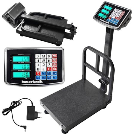 Elektronisk vægt 200 kg, lager, butik, platform, last, industri, LCD