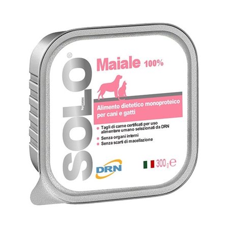 Drn Solo Maiale Alimento Dietetico Monoproteico Umido Cani/Gatti