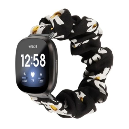 För Fitbit Versa 4 / Sense 2 Universal Hair Ring Cloth Watch Band