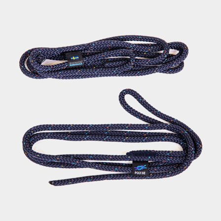Fender line with spliced eye PolyRopes FX, 1.7 meter x Ø7 mm, round, navy blue, 2-pack