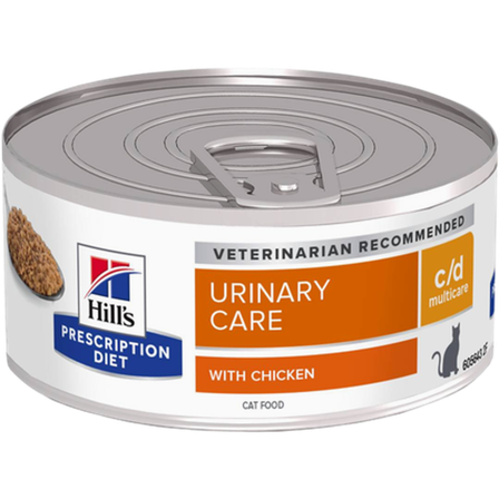 Hill's Prescription Diet Feline - c/d Urinary Care Chicken Can 156g - Katt - Kattefôr & kattemat - Veterinærfôr for katt - ZOO.no
