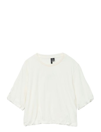 Vero Moda Vmaya Penny Ss Cropped Top Box Jrs - White - M