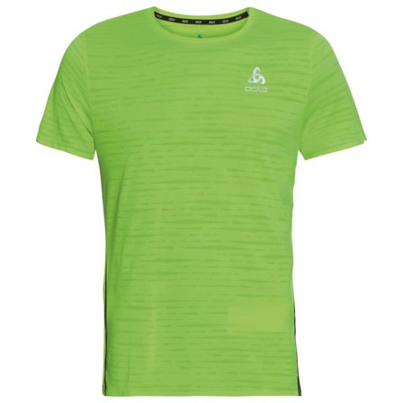 Odlo Men's Zeroweight Engineered Chill-Tec T-Shirt Men Short sleeved fitness sweater Green L