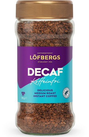 LÖFBERGS Kaffe Snabbkaffe Decaf koffeinfri 80g - Lyreco - Kök och servering - Kaffe och te - Instantkaffe