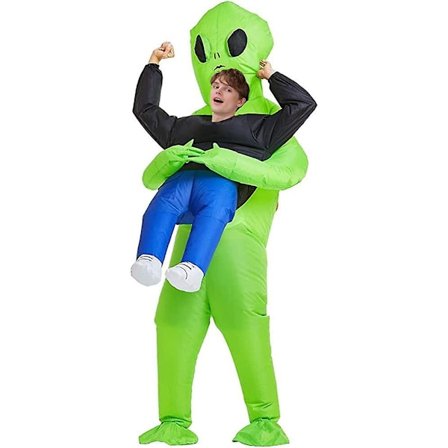 Inflatable Alien Costume For Adult Funny Alien Kidnapping Halloween Costume (adult)