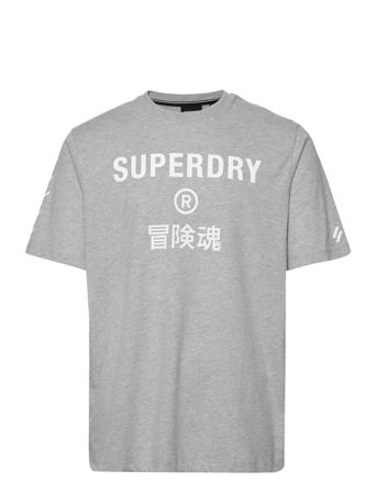 Code Core Sport Tee T-shirts Short-sleeved Harmaa Superdry Sport