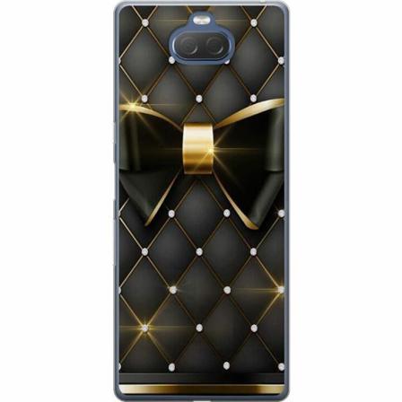 Sony Xperia 10 Genomskinligt Skal Gyllene Rosett