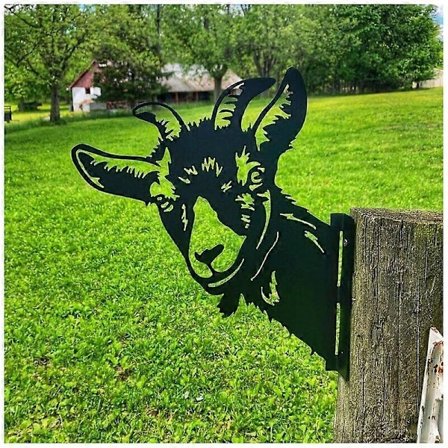 Får Havepynt Hegn Udendørs Pynt Hjem Dyr Får Have Dekoration Skulptur