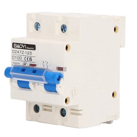 DC Strømafbryder 2P DZ47Z 125 100A DIN Skinne Miniature Strømafbryder til Solcelleanlæg 1000V Blå