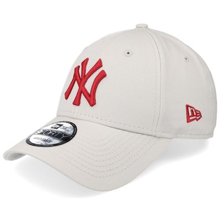 New Era - MLB - Grey - adjustable - Cap - New York Yankees League Essential 9FORTY Stone/Red Adjustable - Hatstore