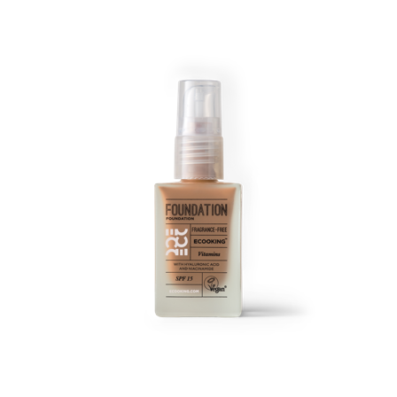 Ecooking Foundation 10 Sable med SPF 15, Fugtgivende Hyaluronsyre og Nærende Niacinamid