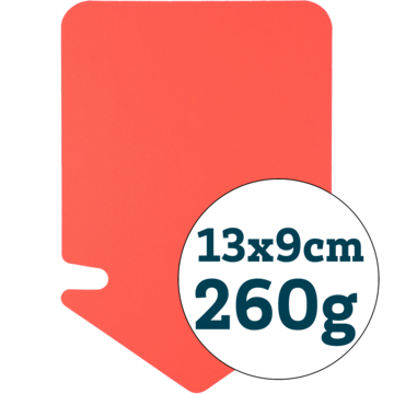 Tekstkartong Pil 130x90mm fluo