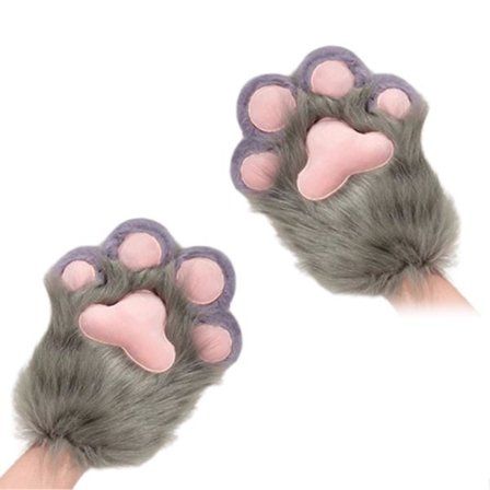 Søde Cosplay Kattepote Handsker Fleeceforede Plys Vanter Varme Bedårende til Halloween Fester Daglig Brug