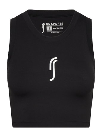 Women’s Racquet Crop Tank Black RS Sports