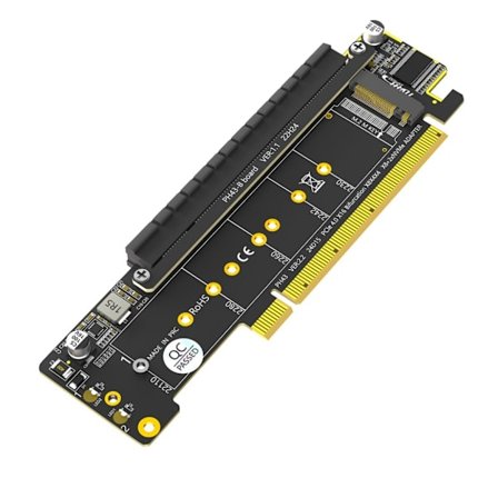 2 NVMe PCIe-adapter för M.2 NVMe SSD Lägg till 2x M.2 Nvme Ssd-plats via Pcie4.0X16