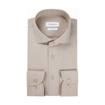 Profuomo Shirt , Beige , Heren , Maat: XL