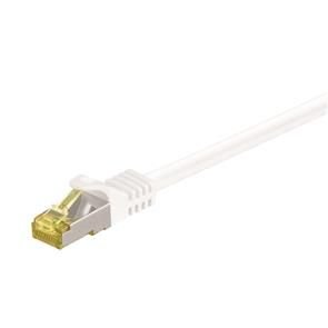 Goobay Patchkabel RJ45 S/FTP Cat7 0.50m weiß PIMF