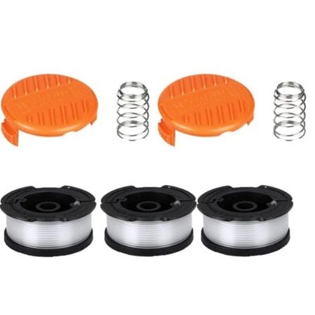 Black & Decker -siimaleikkurin puola, 0,2 cm:n siimaleikkurin puola (3 siimaleikkurin lankaa, 2 korkkia, 2 jousta).pa