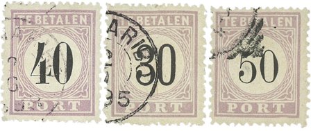 Suriname 1886-1888 - NVPH P6/8 - Stemplet